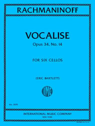 Vocalise, Op. 34, No. 14 for Six Cellos cover Thumbnail